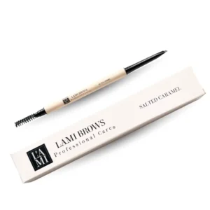 Lami Lashes kredka pudrowa do brwi ze szczoteczką CARAMEL złoty blond