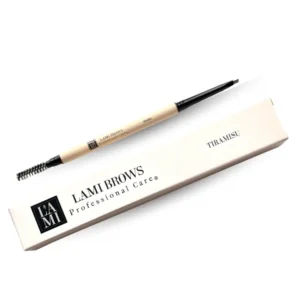 Lami Lashes kredka pudrowa do brwi ze szczoteczką TIRAMISU neutralny kasztan